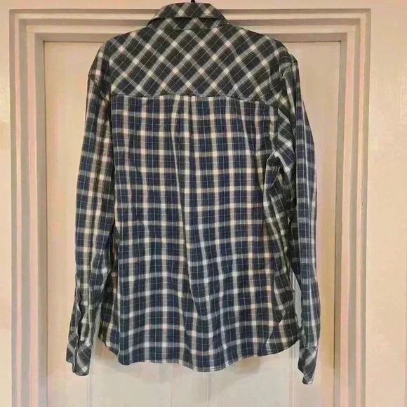 True Religion Mens Horseshoe Plaid Long Sleeve Button Down Shirt Green Size XL - Picture 2 of 9